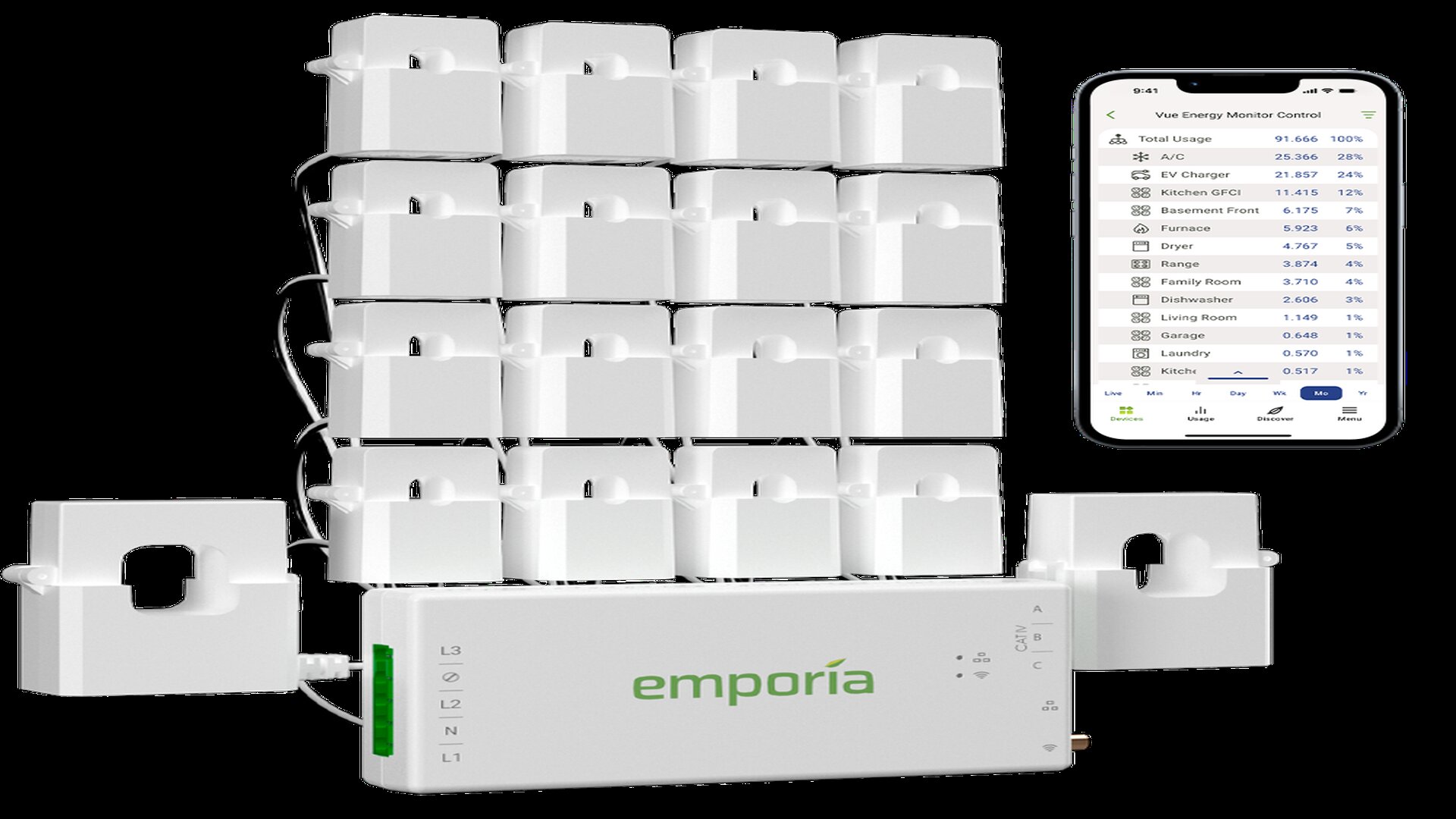 Emporia Smart Home Energy Monitor with real-time circuit-level tracking