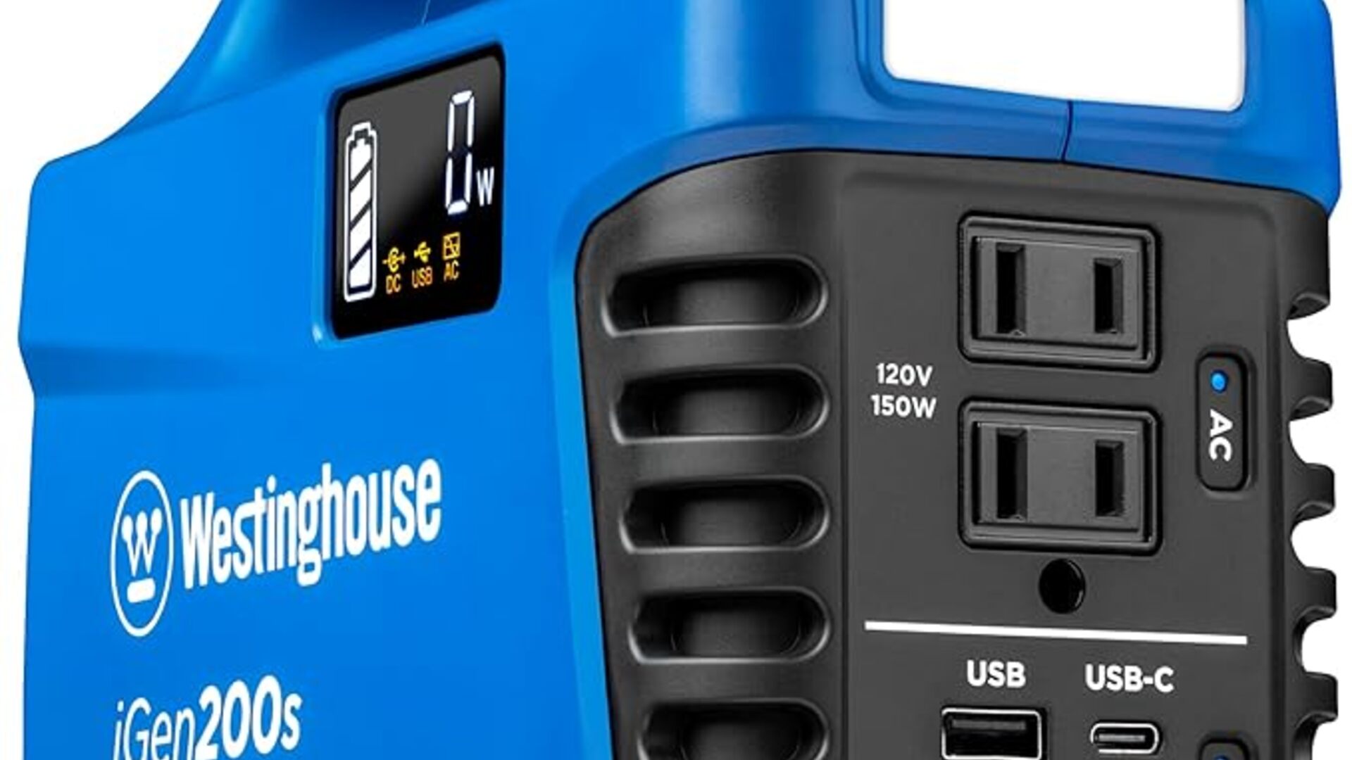 Westinghouse Portable Power Station with digital display and multiple charging ports