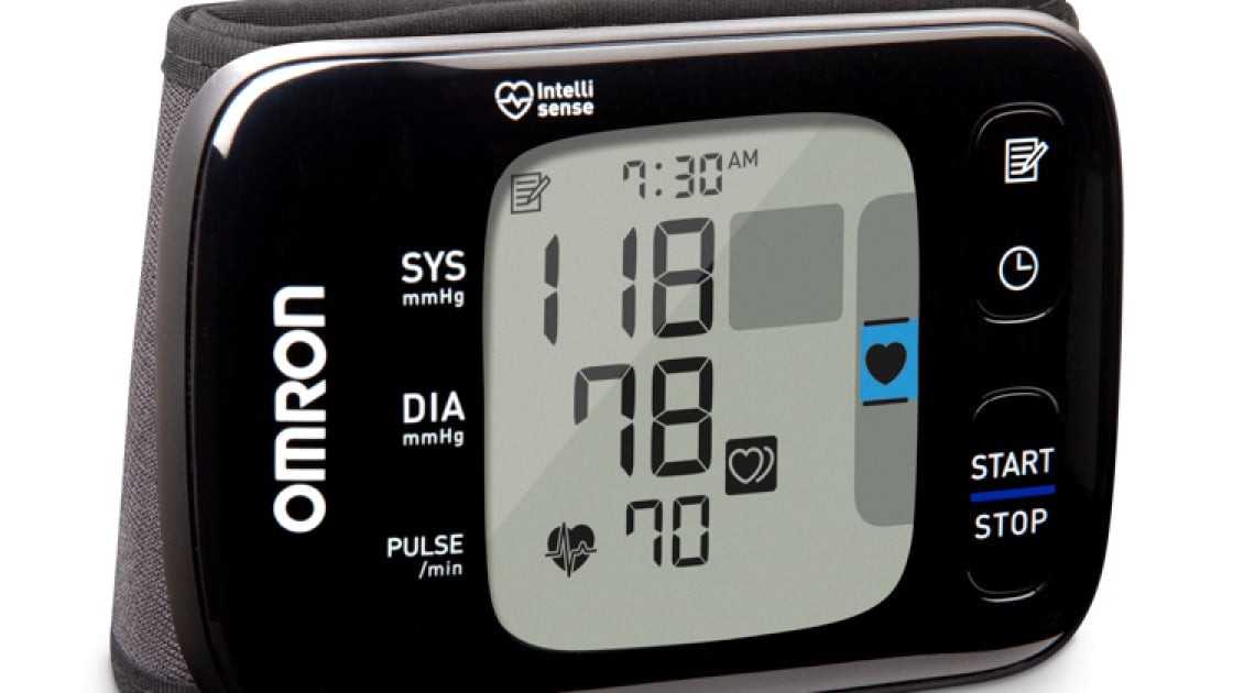 OMRON 7 Series wrist blood pressure monitor - portable and easy for seniors